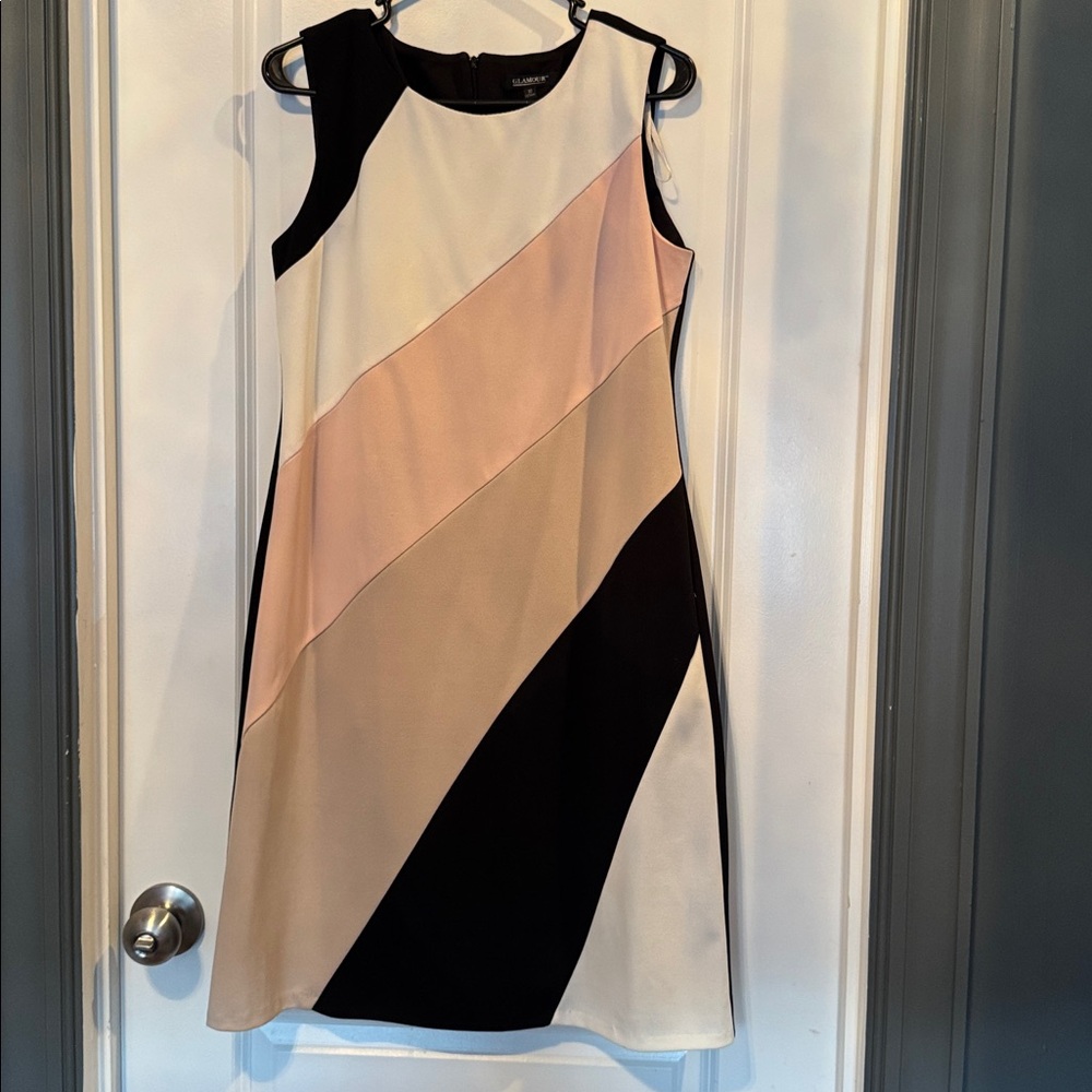 Glamour Black and White Dress